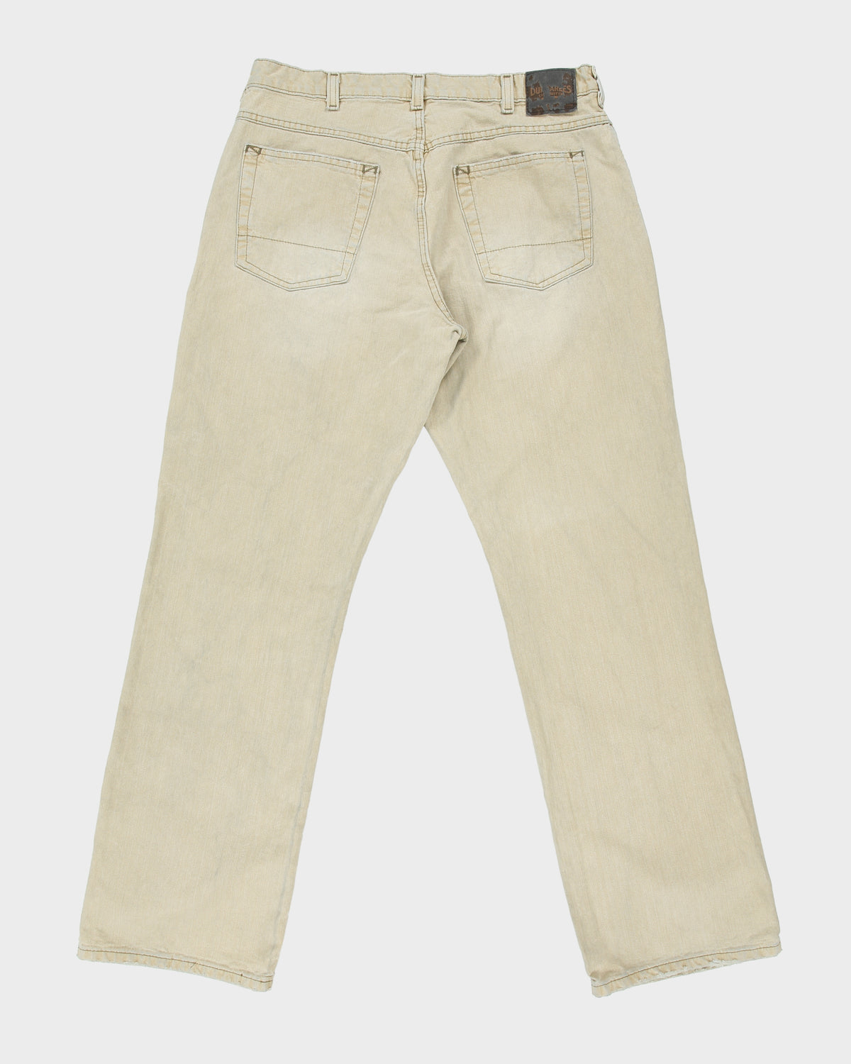Vintage Y2K 00s Lee Dungarees Desert Khaki Denim Mid Rise Relaxed Fit Bootcut Jeans - W34 L34