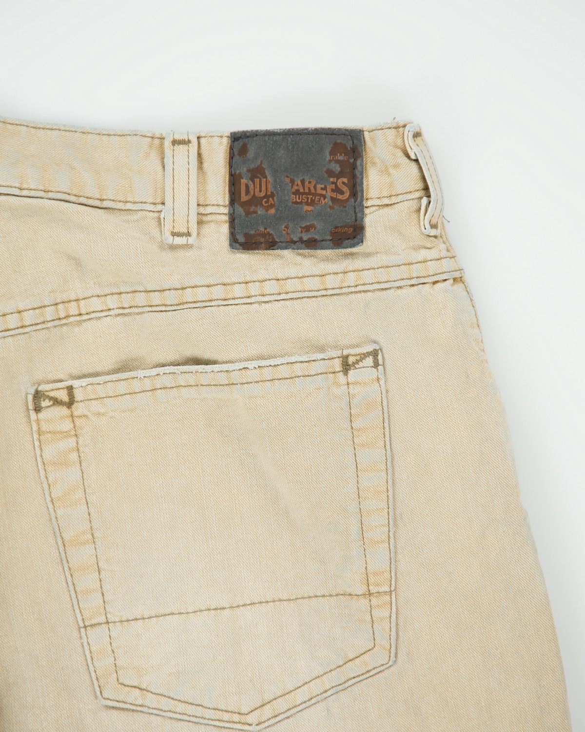Vintage Y2K 00s Lee Dungarees Desert Khaki Denim Mid Rise Relaxed Fit Bootcut Jeans - W34 L34
