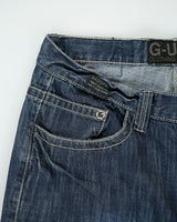 Vintage Y2K 00s G-Unit Mid Rise Raw Denim Embroidered Baggy Fit Straight Leg Jeans - W36 L33