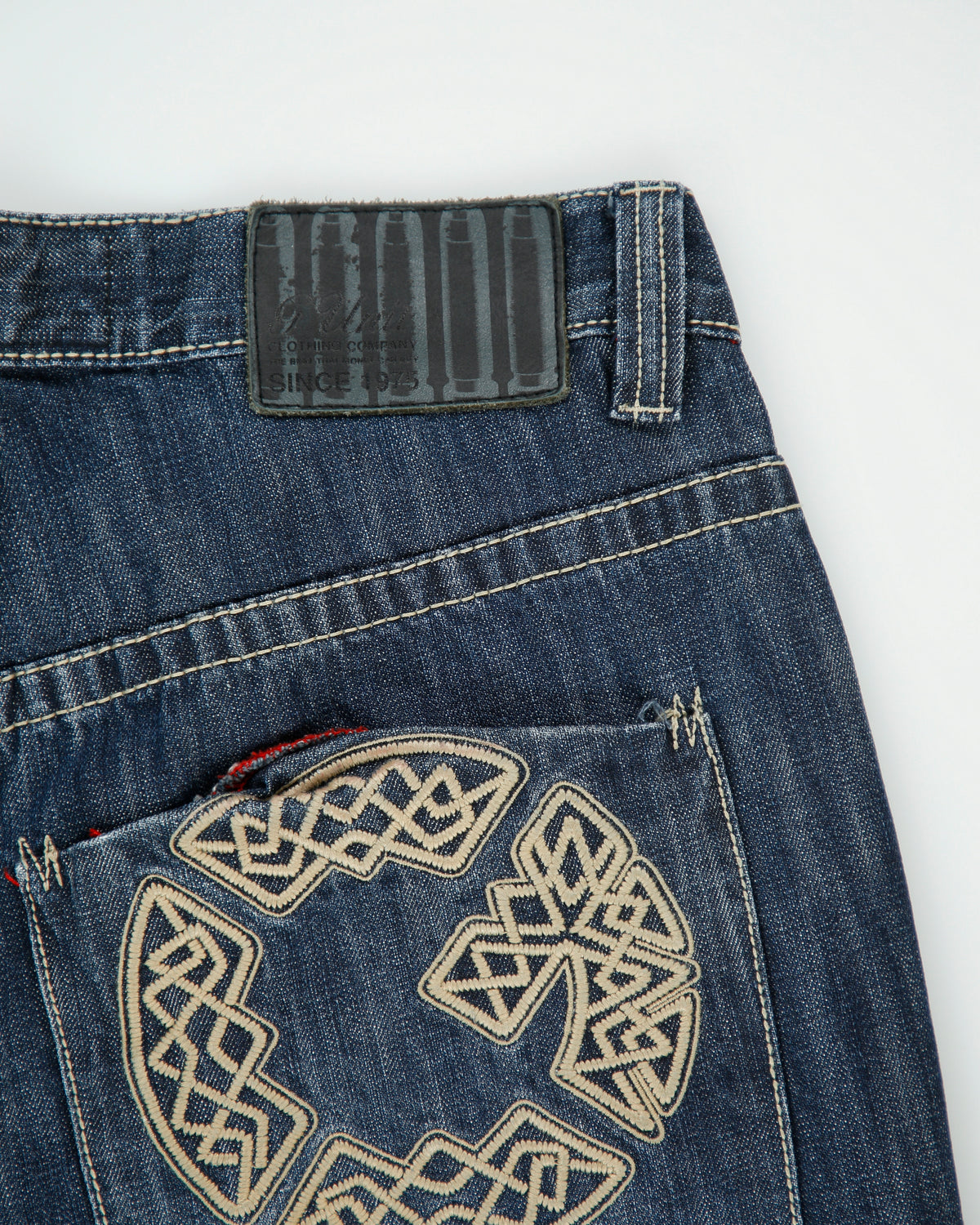 Vintage Y2K 00s G-Unit Mid Rise Raw Denim Embroidered Baggy Fit Straight Leg Jeans - W36 L33