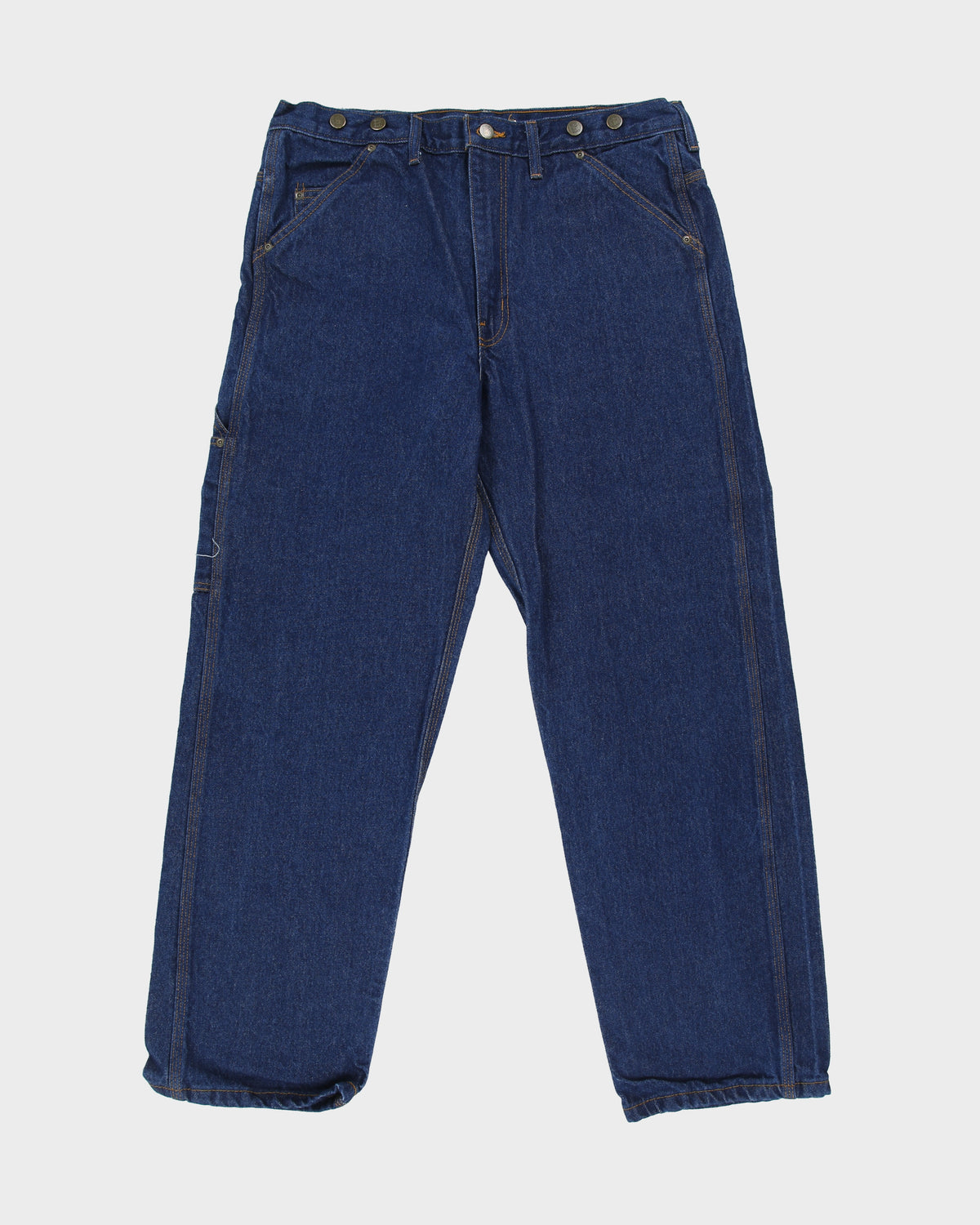 Big Bill '1983' Mid Rise Heavy Duty Indigo Denim Made In Canada Wide Leg Workwear Jeans - W36 L31