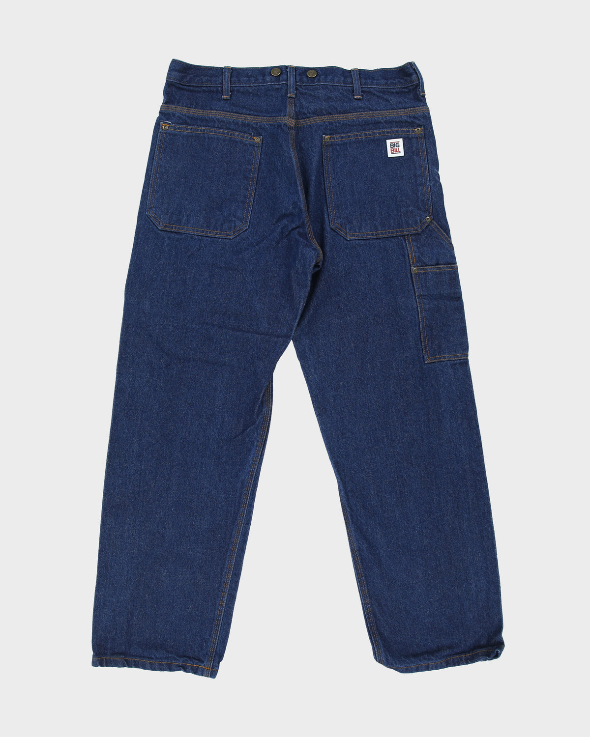 Big Bill '1983' Mid Rise Heavy Duty Indigo Denim Made In Canada Wide Leg Workwear Jeans - W36 L31