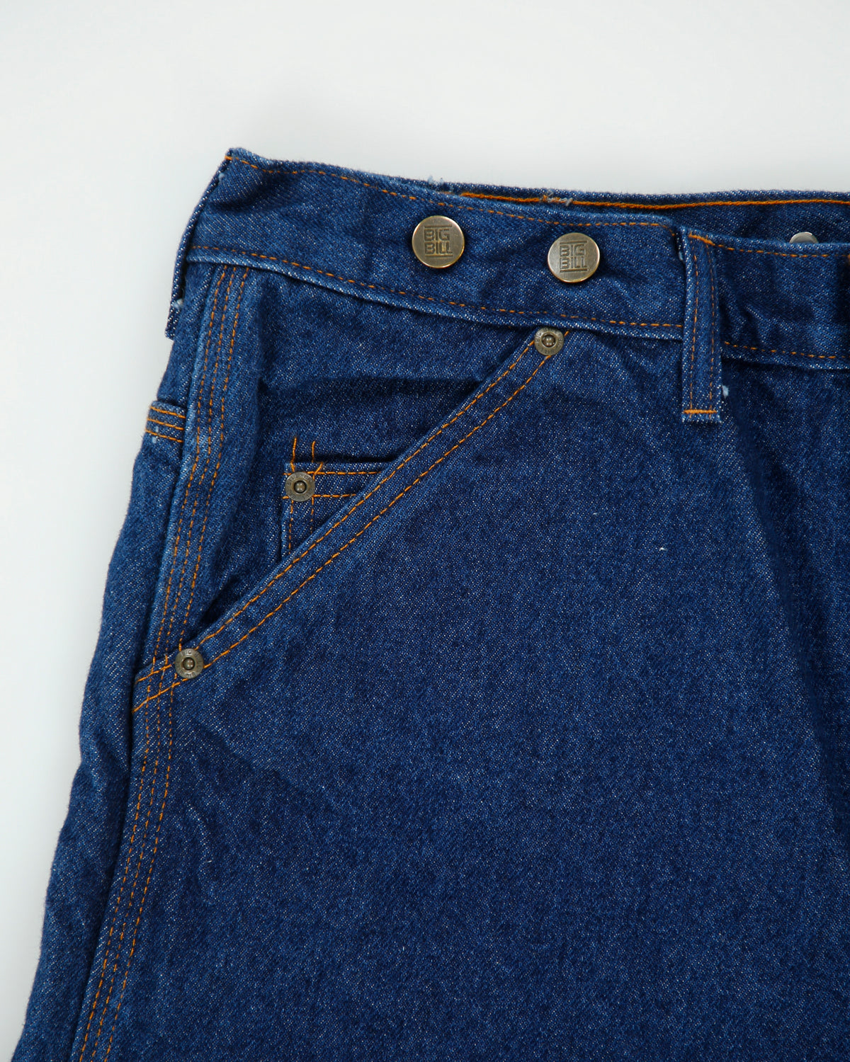 Big Bill '1983' Mid Rise Heavy Duty Indigo Denim Made In Canada Wide Leg Workwear Jeans - W36 L31