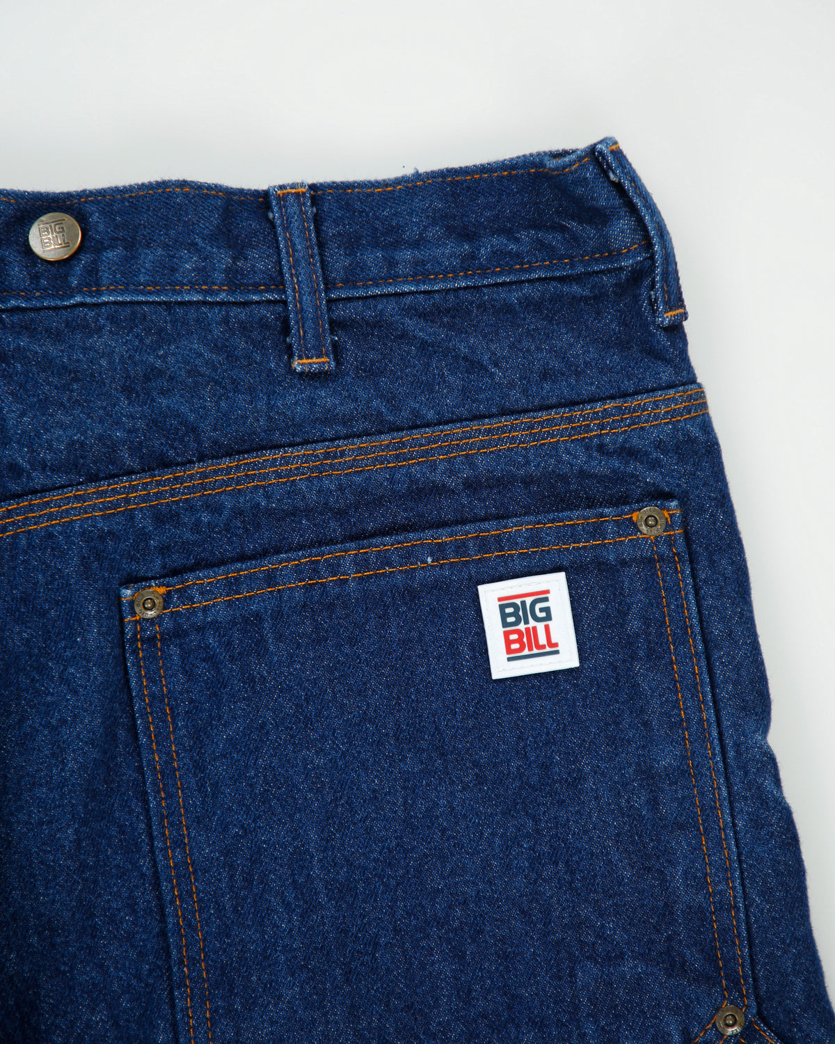 Big Bill '1983' Mid Rise Heavy Duty Indigo Denim Made In Canada Wide Leg Workwear Jeans - W36 L31