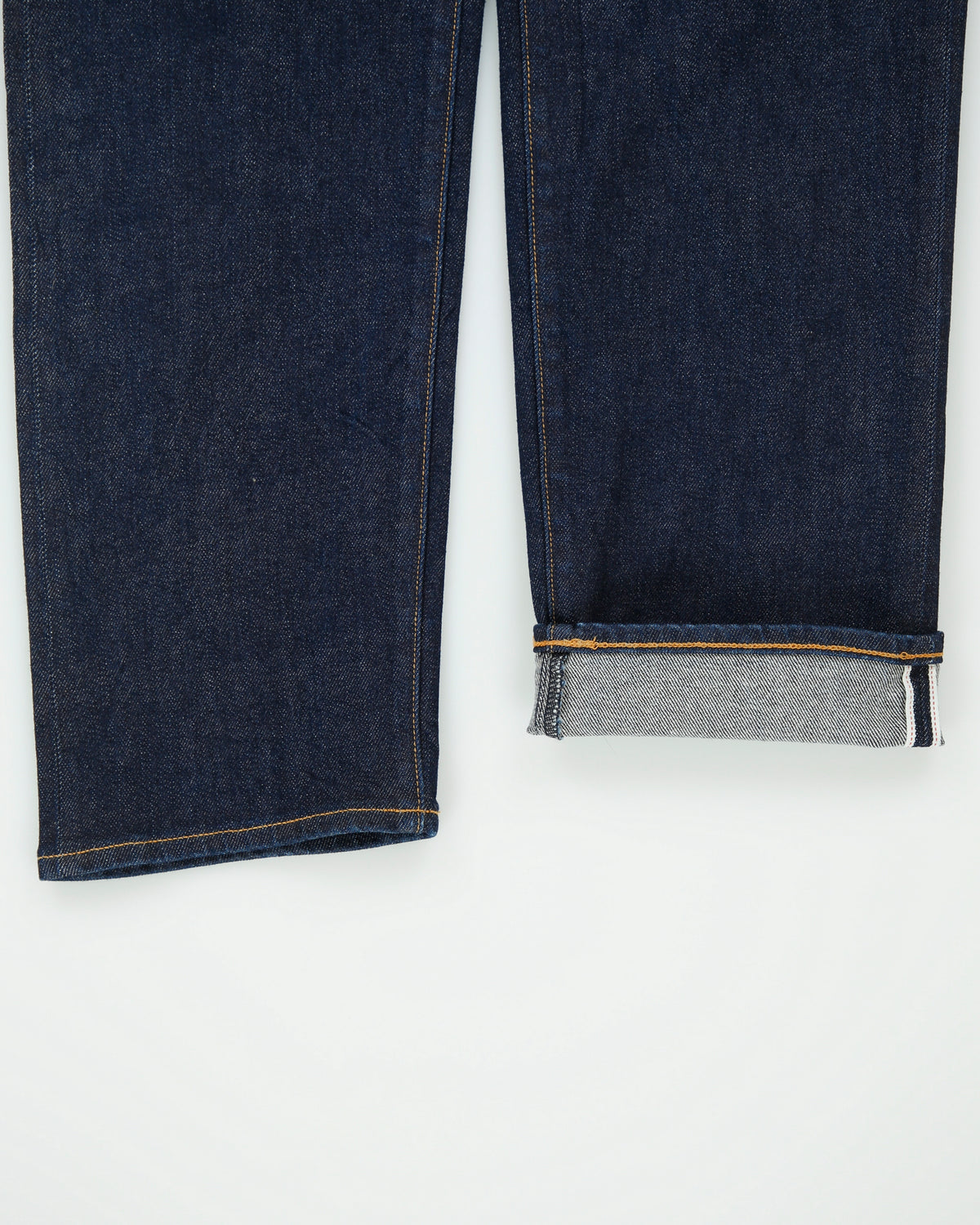 Flint &amp; Tinder Mid Rise Red Selvedge Indigo Denim Made In USA Straight Fit Jeans - W34 L32