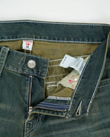 Vintage True Religion Mid Rise Mud Wash Denim Flap Pocket Straight Leg Jeans - W34 L34