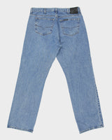 Vintage Harley Davidson Mid Rise Loose Straight Leg Denim Biker Jeans - W38 L34