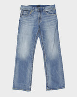 Vintage Silver Jeans 'Zac' Low Rise Contrast Stitch Denim Loose Fit Straight Leg Jeans - W36 L36