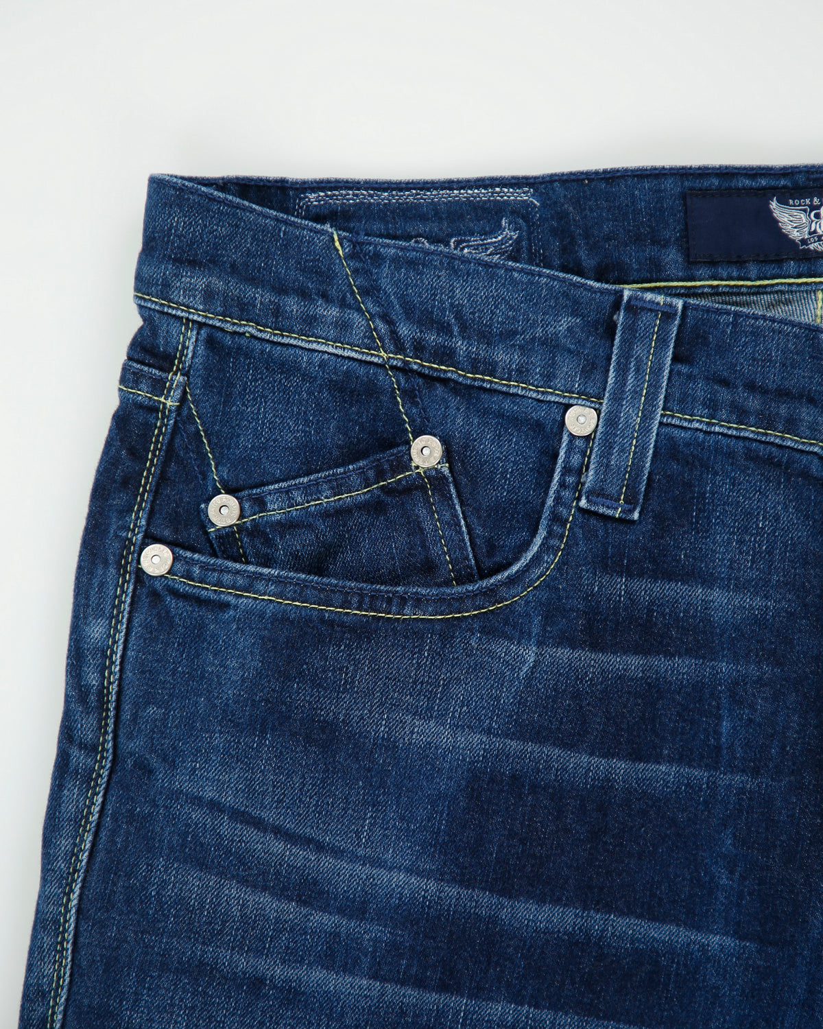 Vintage Y2K 00s Rock &amp; Republic Mid Rise Stud Embroidered Bootcut Henlee Jeans - W38 L34