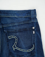 Vintage Y2K 00s Rock &amp; Republic Mid Rise Stud Embroidered Bootcut Henlee Jeans - W38 L34