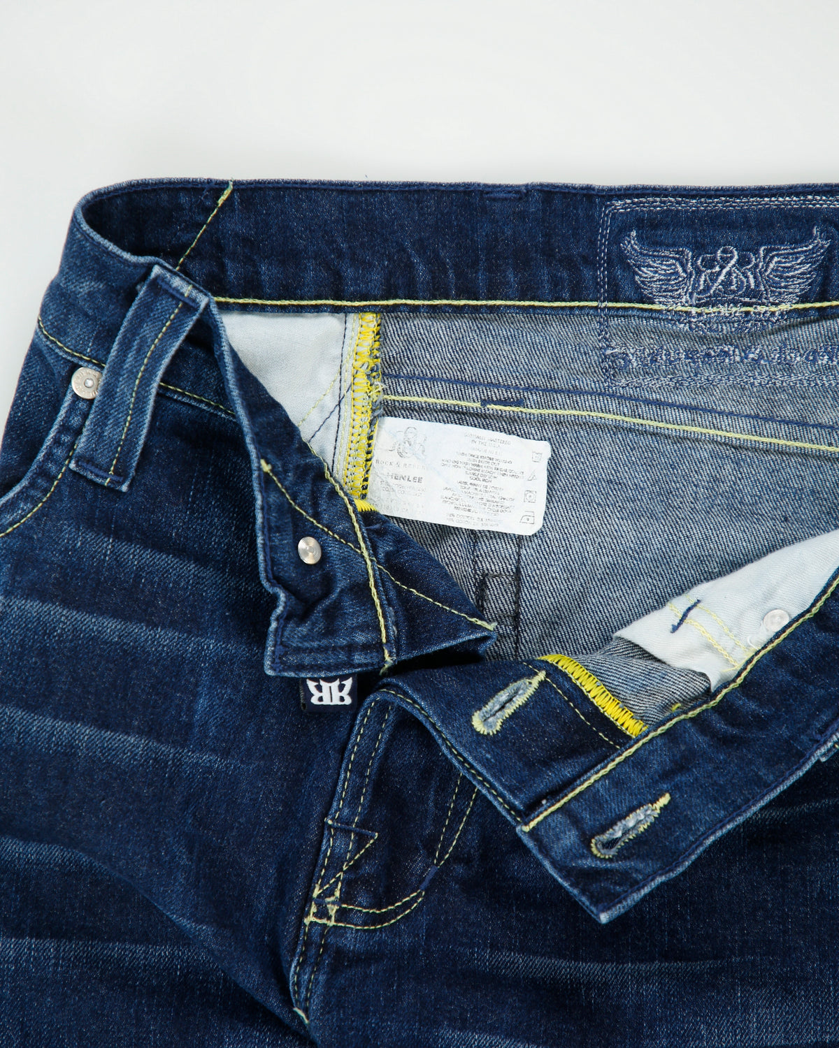 Vintage Y2K 00s Rock &amp; Republic Mid Rise Stud Embroidered Bootcut Henlee Jeans - W38 L34