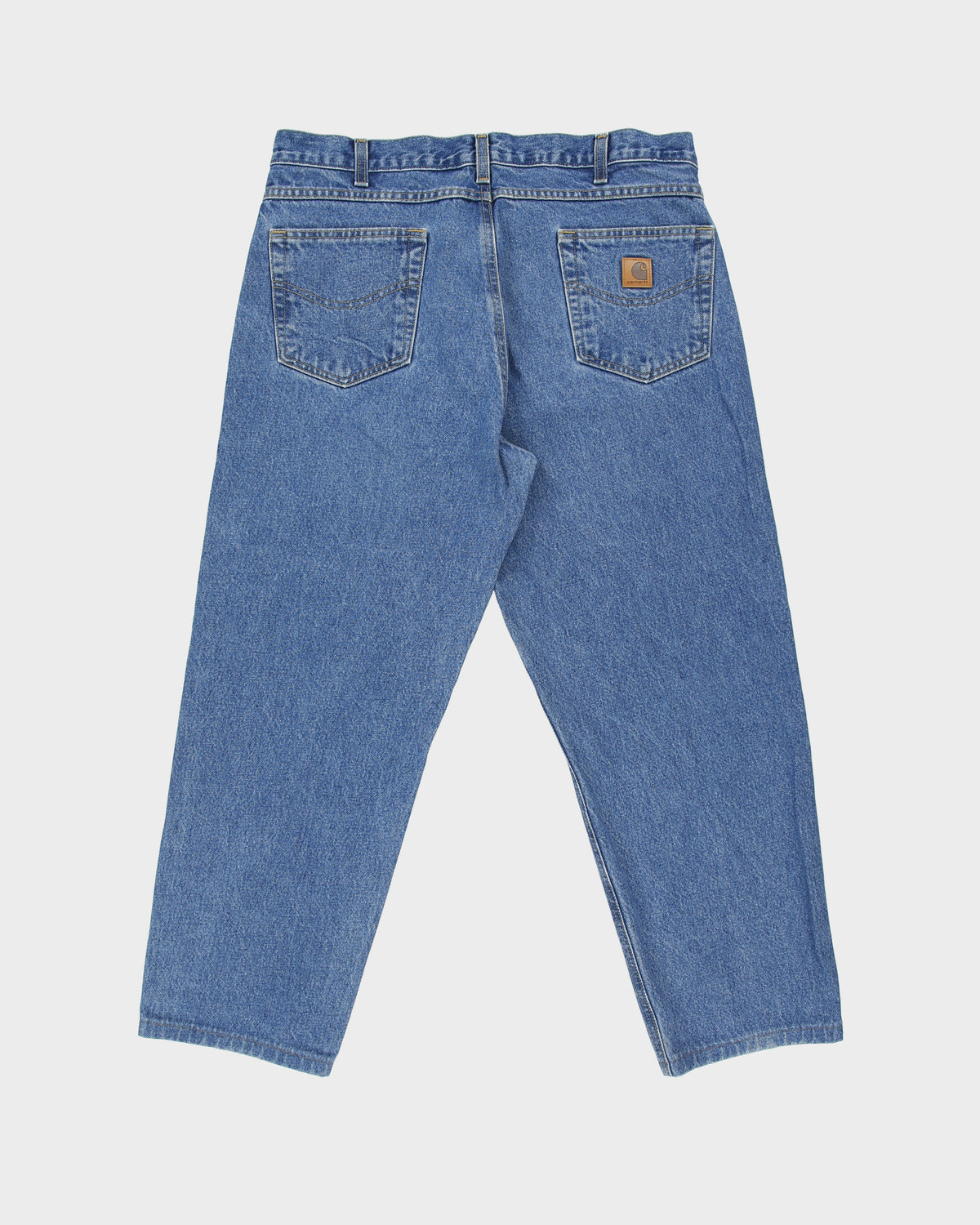 Vintage Carhartt B17 Darkstone Denim Mid Rise Heavy-Duty Relaxed Fit Tapered Jeans - W38 L28
