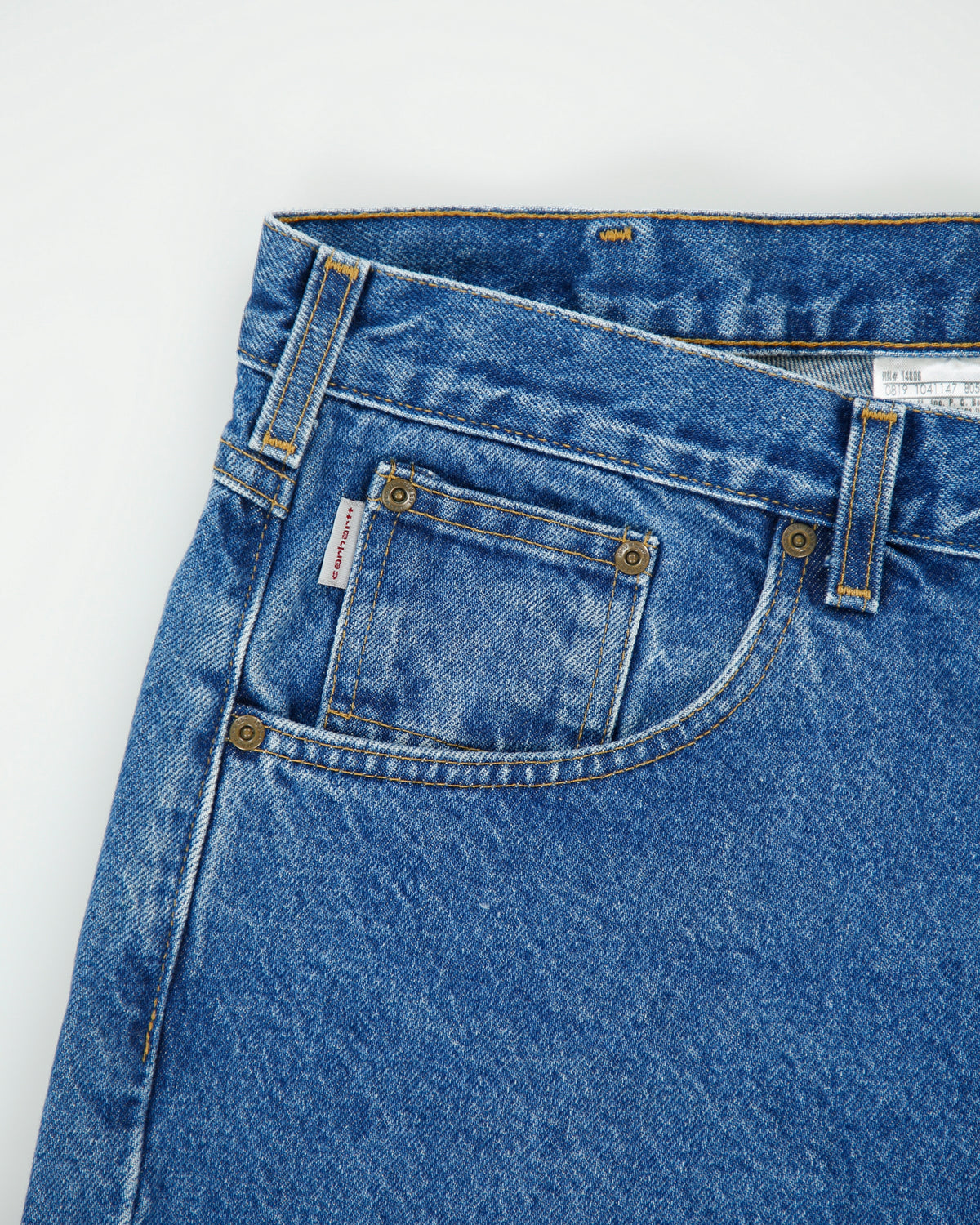 Vintage Carhartt B17 Darkstone Denim Mid Rise Heavy-Duty Relaxed Fit Tapered Jeans - W38 L28