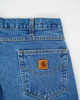 Vintage Carhartt B17 Darkstone Denim Mid Rise Heavy-Duty Relaxed Fit Tapered Jeans - W38 L28