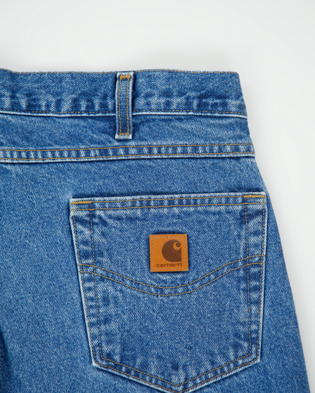 Vintage Carhartt B17 Darkstone Denim Mid Rise Heavy-Duty Relaxed Fit Tapered Jeans - W38 L28