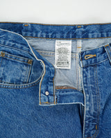 Vintage Carhartt B17 Darkstone Denim Mid Rise Heavy-Duty Relaxed Fit Tapered Jeans - W38 L28