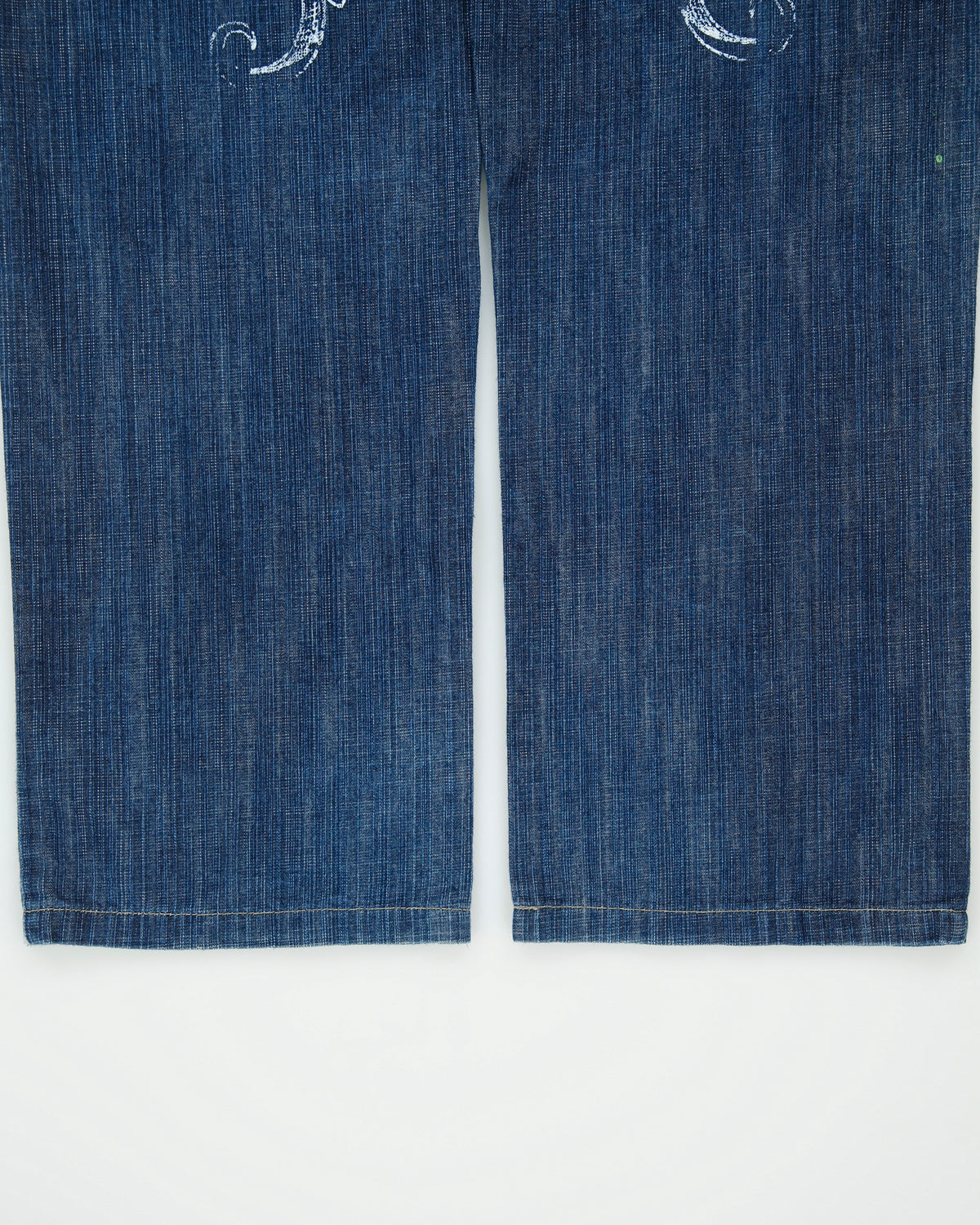 Vintage Y2K 00s Raw Blue Mid Rise Indigo Denim Flap Pocket Wide Leg Jeans - W36 L32