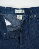 Vintage Y2K 00s Raw Blue Mid Rise Indigo Denim Flap Pocket Wide Leg Jeans - W36 L32