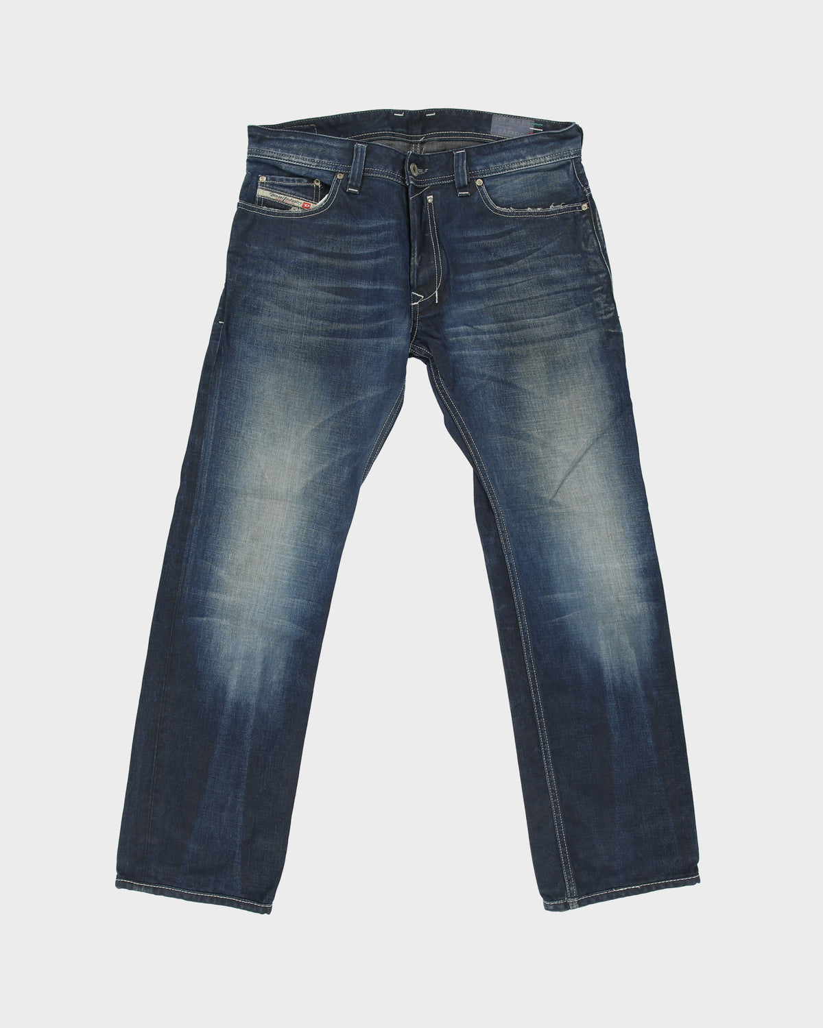 Vintage Y2K Diesel Safado Low Rise Distressed Indigo Denim Slim Straight Leg Jeans - W33 L31