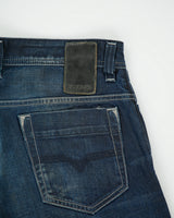 Vintage Y2K Diesel Safado Low Rise Distressed Indigo Denim Slim Straight Leg Jeans - W33 L31