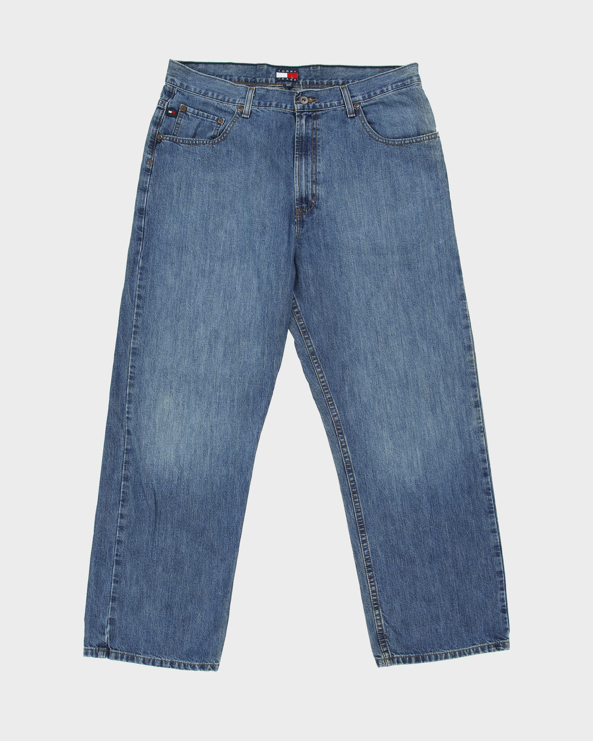 Vintage Y2K 00s Tommy Hilfiger High Rise Denim 'Freedom Fit' Loose Straight Leg Jeans - W36 L30