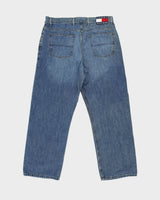 Vintage Y2K 00s Tommy Hilfiger High Rise Denim 'Freedom Fit' Loose Straight Leg Jeans - W36 L30