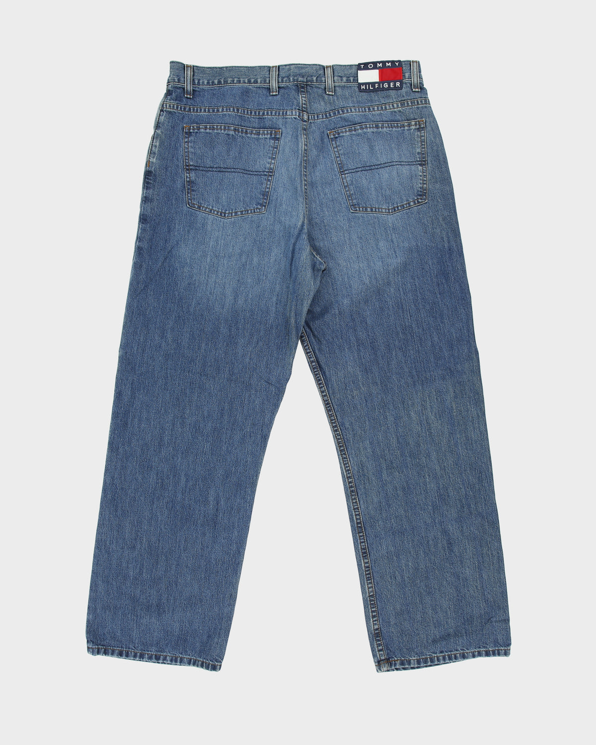 Vintage Y2K 00s Tommy Hilfiger High Rise Denim 'Freedom Fit' Loose Straight Leg Jeans - W36 L30