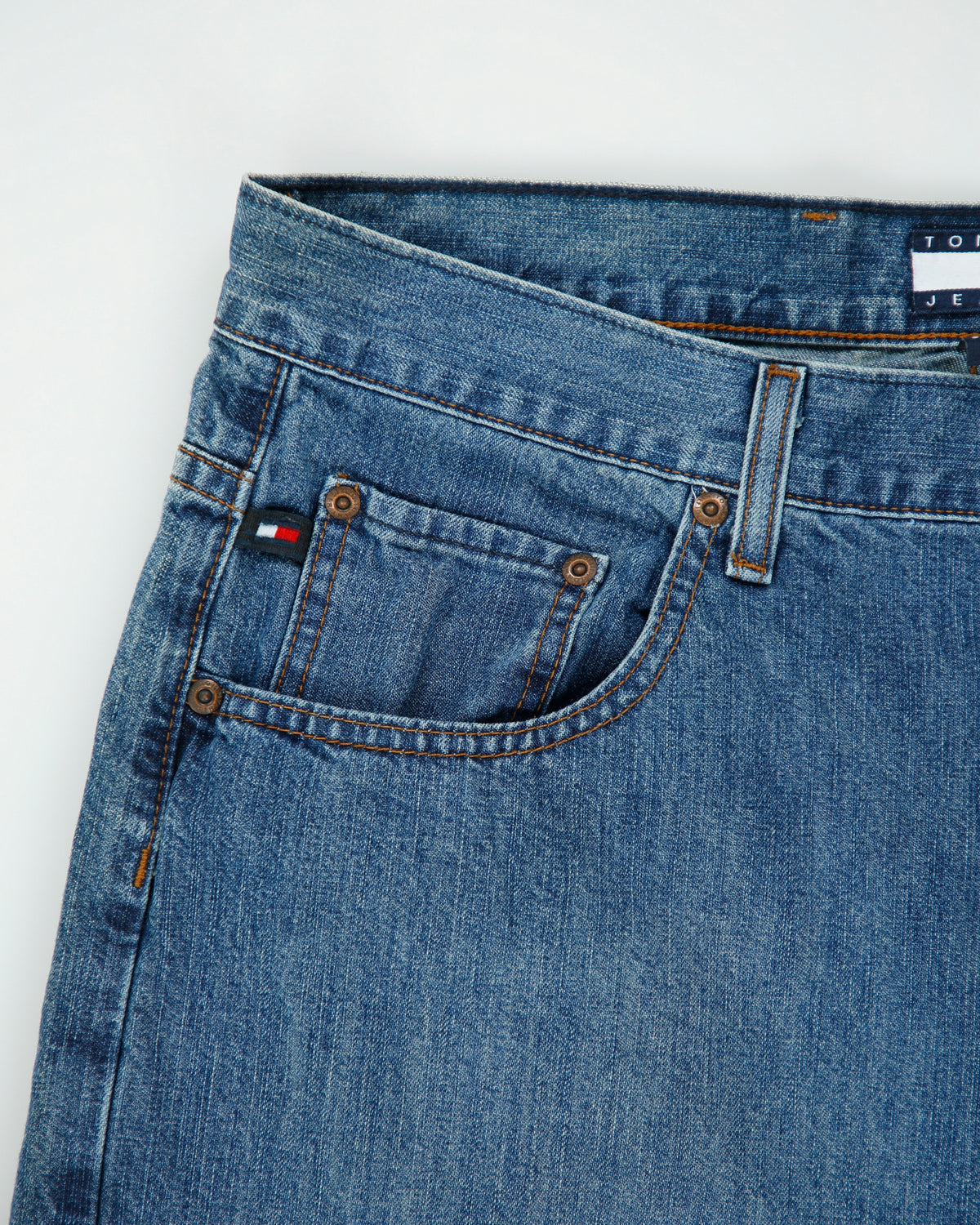 Vintage Y2K 00s Tommy Hilfiger High Rise Denim 'Freedom Fit' Loose Straight Leg Jeans - W36 L30