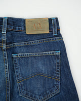 Vintage Y2K 00s Armani Exchange J65 Mid Rise Made In USA Denim Easy Fit Straight Leg Jeans - W28 L30