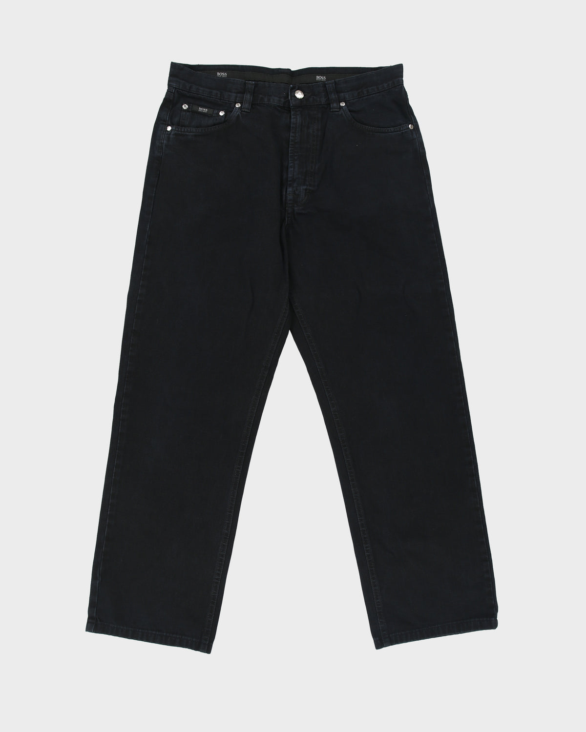 Vintage 1990s Hugo Boss 'Alabama' Mid Rise Denim Relaxed Fit Straight Leg Jeans - W34 L31