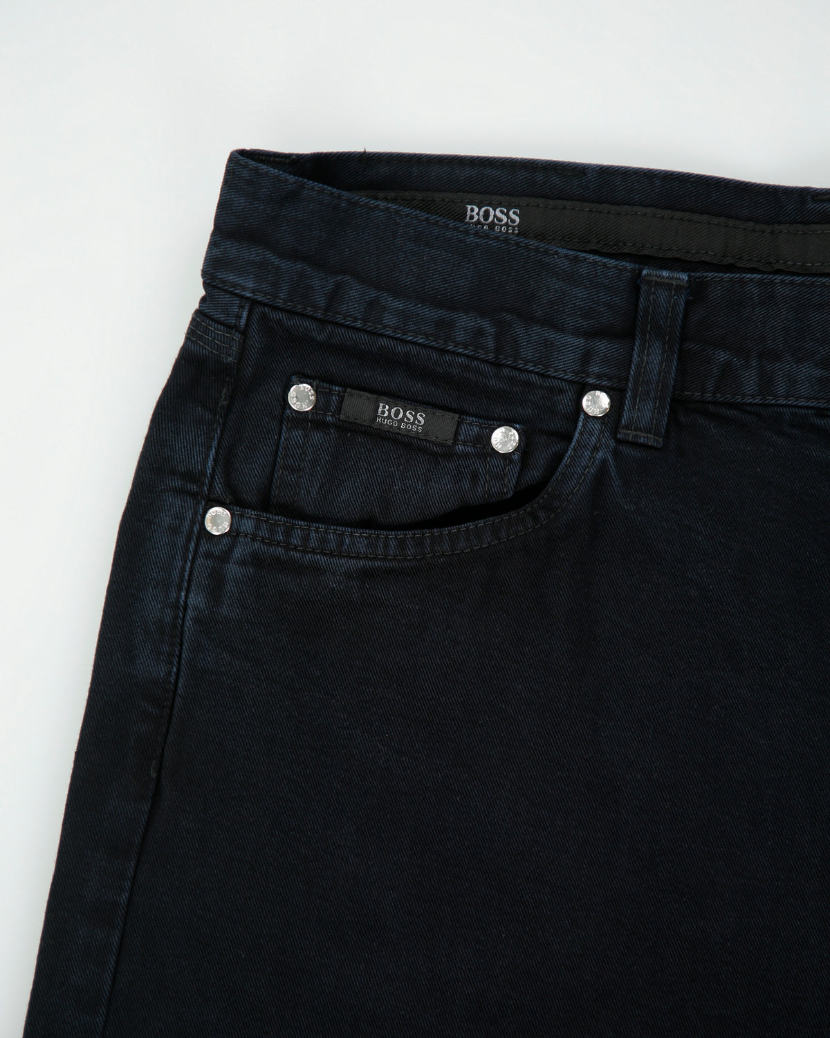 Vintage 1990s Hugo Boss 'Alabama' Mid Rise Denim Relaxed Fit Straight Leg Jeans - W34 L31