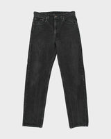 Vintage 1991 Levi's 505 Red Batwing Made In USA Mid Rise Regular Fit Straight Leg Denim Jeans - W32 L34