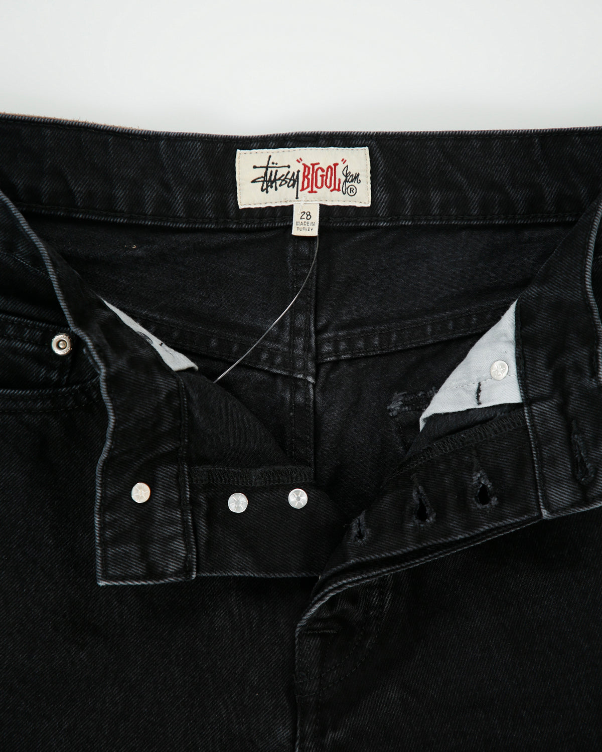 FA24 Stussy ''Big Ol'' 14.5oz Denim Mid Rise Loose Fit Straight Leg Jeans - W29 L32