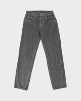 Vintage 1993 Levi's 505 Leather Patch Made In Canada Mid Rise Raw Denim Straight Leg Jeans - W29 L30