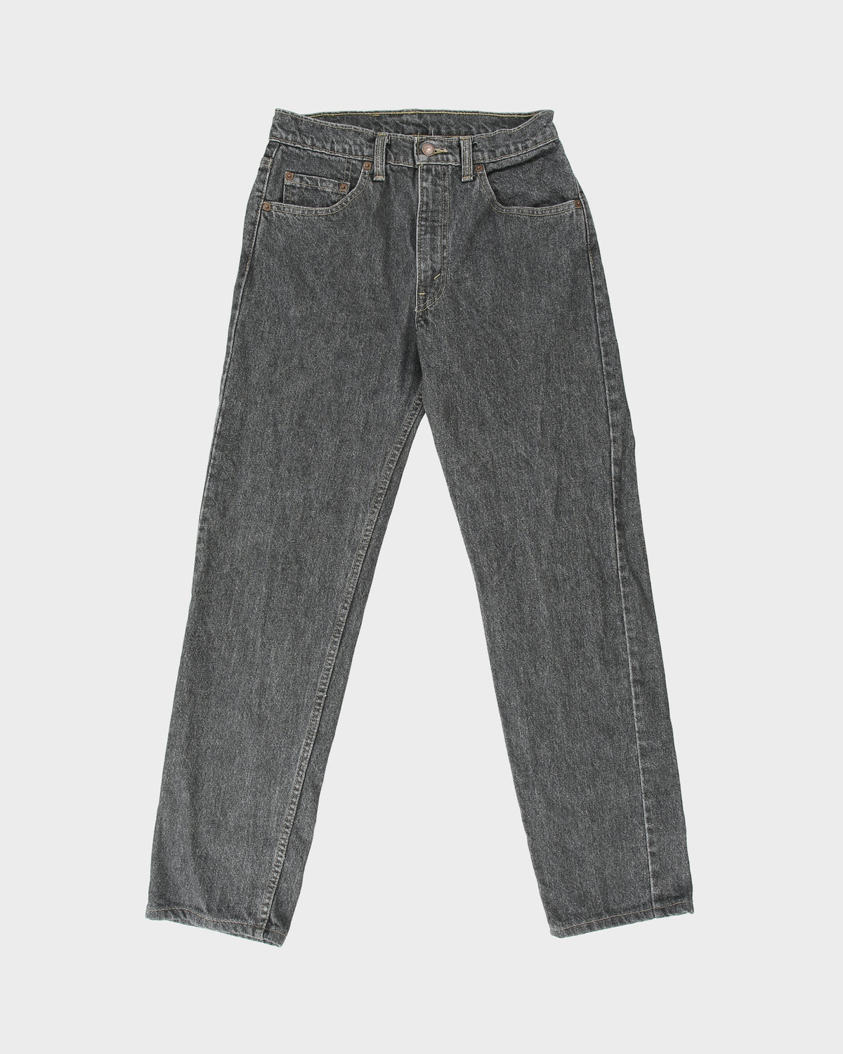 Vintage 1993 Levi's 505 Leather Patch Made In Canada Mid Rise Raw Denim Straight Leg Jeans - W29 L30