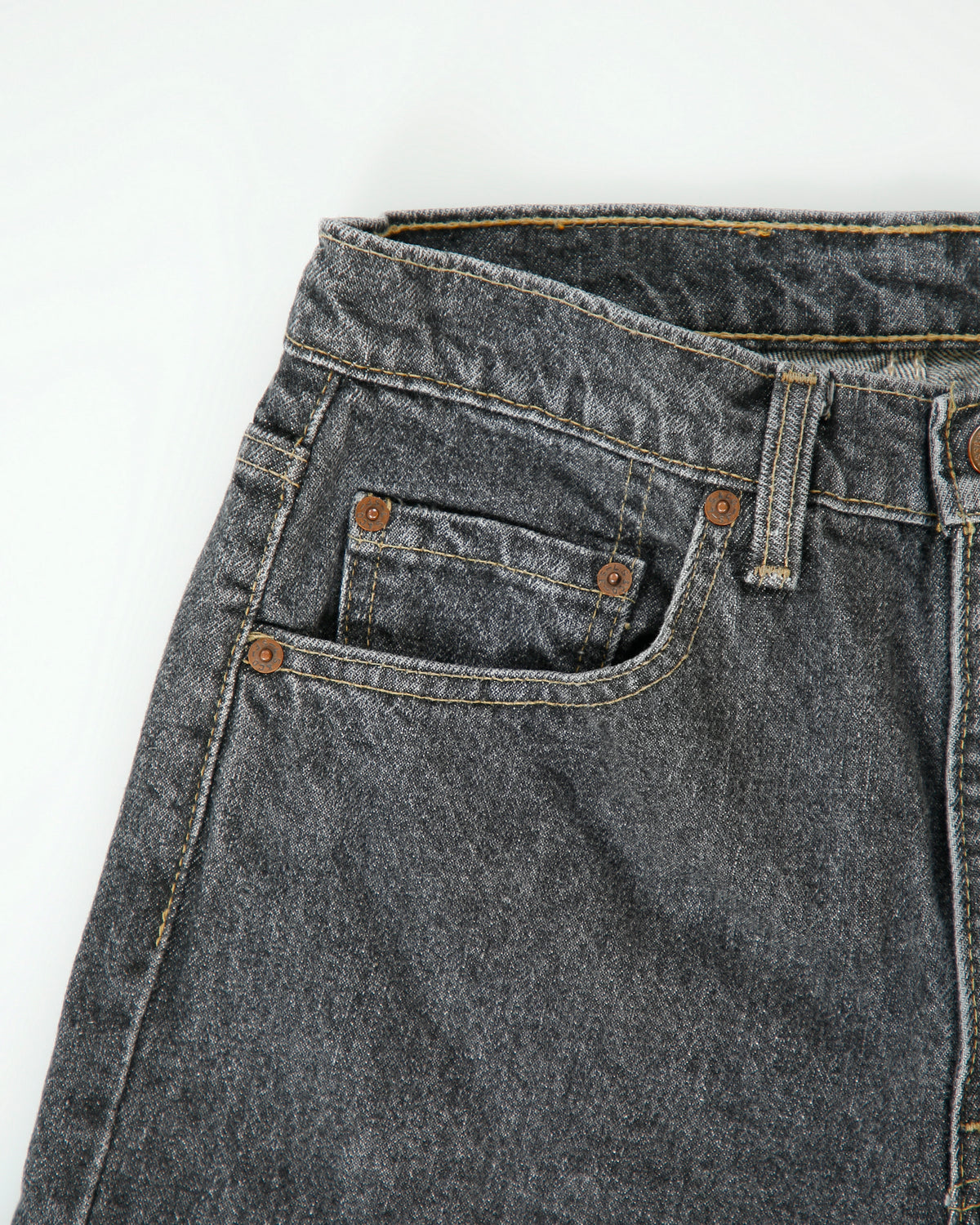 Vintage 1993 Levi's 505 Leather Patch Made In Canada Mid Rise Raw Denim Straight Leg Jeans - W29 L30