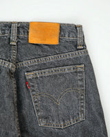 Vintage 1993 Levi's 505 Leather Patch Made In Canada Mid Rise Raw Denim Straight Leg Jeans - W29 L30