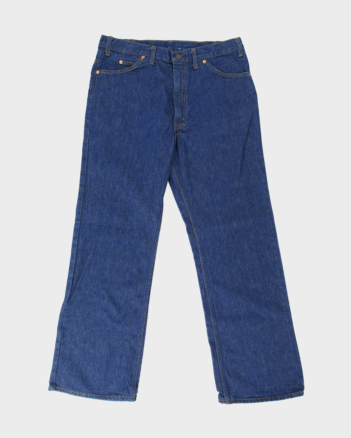 DS Vintage 1980 Levi's 505 Made In Canada Mid Rise Raw Indigo Denim Relaxed Wide Leg Jeans - W36 L30