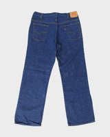 DS Vintage 1980 Levi's 505 Made In Canada Mid Rise Raw Indigo Denim Relaxed Wide Leg Jeans - W36 L30