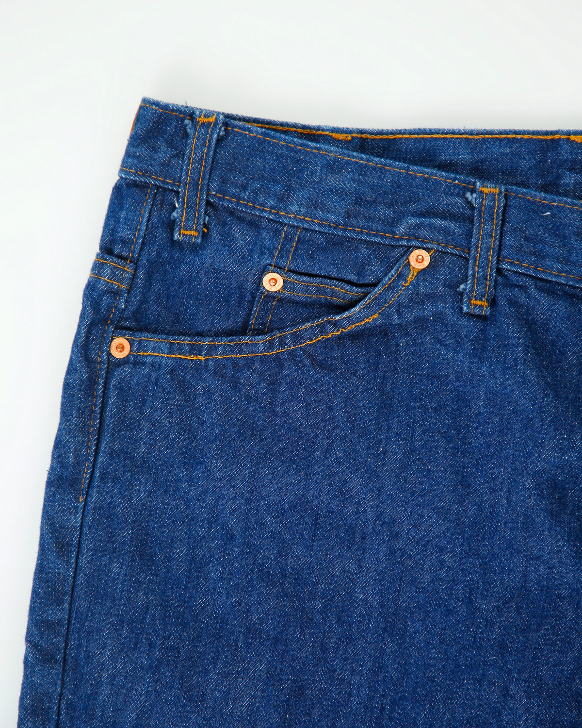 DS Vintage 1980 Levi's 505 Made In Canada Mid Rise Raw Indigo Denim Relaxed Wide Leg Jeans - W36 L30