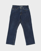 Vintage Carhartt Indigo Mid Rise Loose Fit Straight Leg Denim Work Jeans - W33 L30