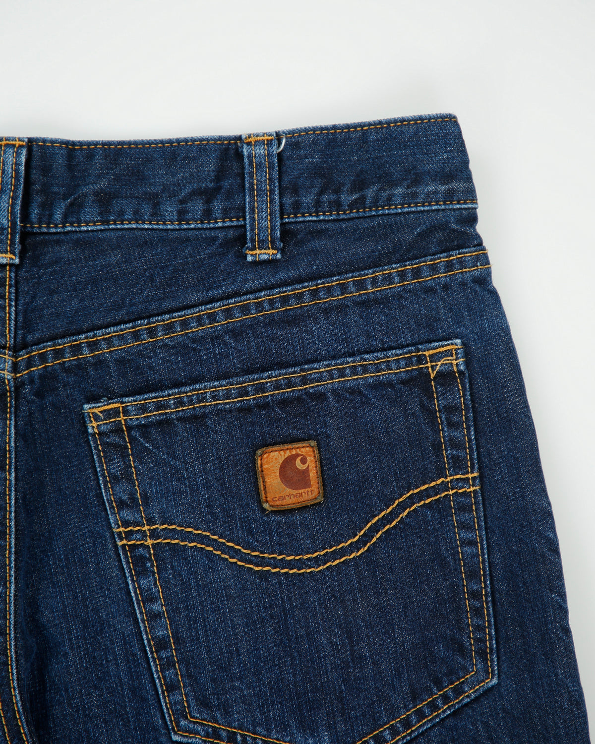 Vintage Carhartt Indigo Mid Rise Loose Fit Straight Leg Denim Work Jeans - W33 L30