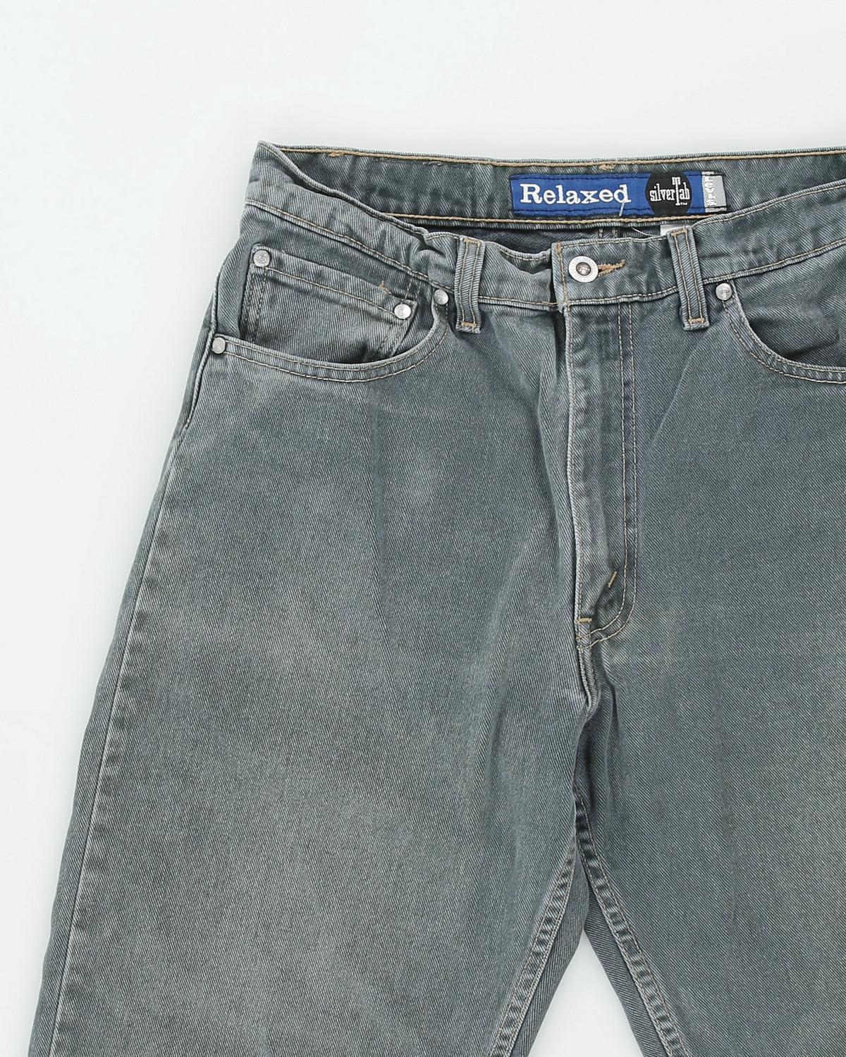 Vintage 1997 Levi's SilverTab Stone Wash Denim Made In Canada Mid Rise Relaxed Fit Tapered Jeans - W33 L32