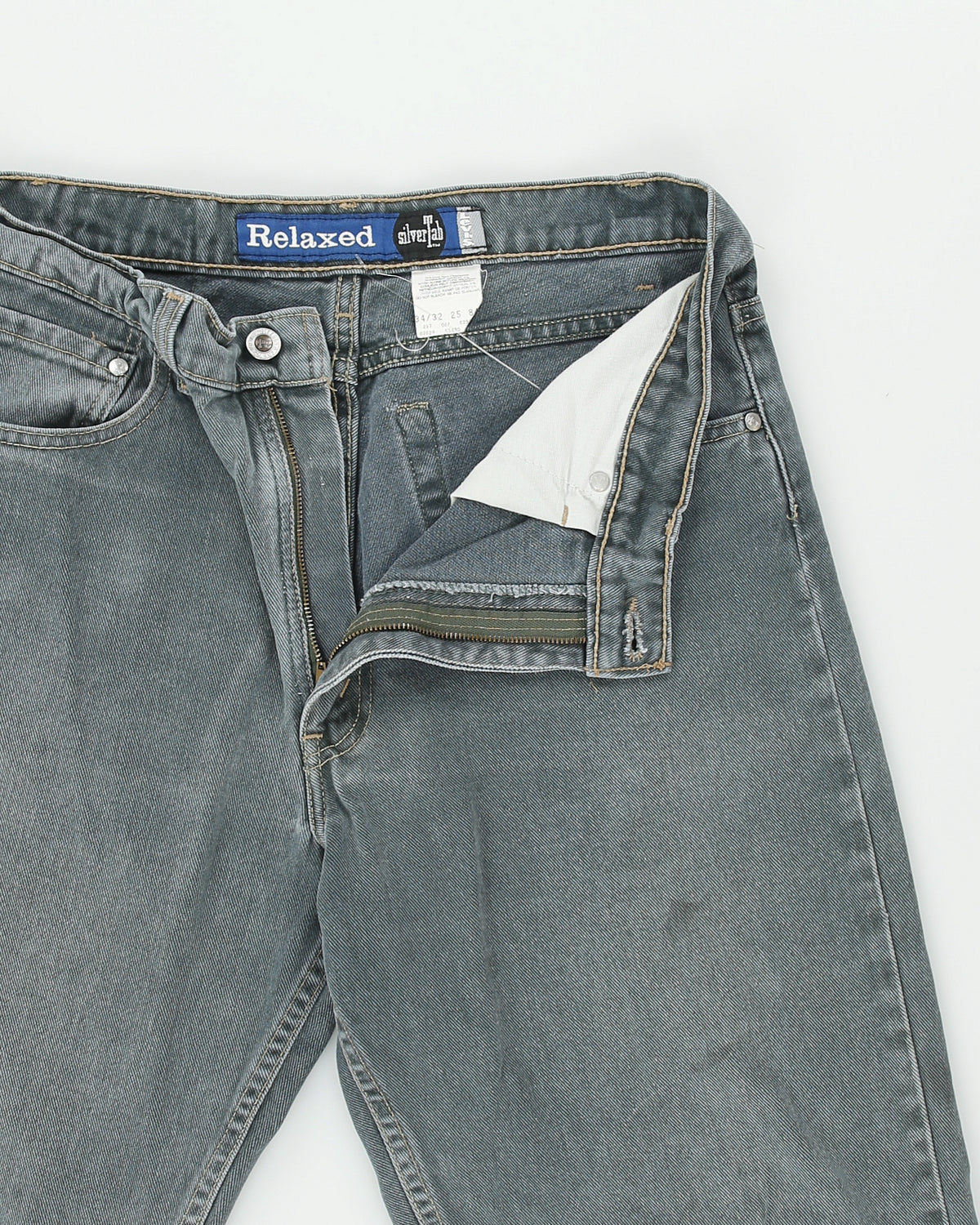 Vintage 1997 Levi's SilverTab Stone Wash Denim Made In Canada Mid Rise Relaxed Fit Tapered Jeans - W33 L32