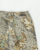 Vintage 1997 Wrangler Rugged Wear Mid Rise Advantage Realtree Camo Denim Made In USA Straight Leg Jeans - W32 L33