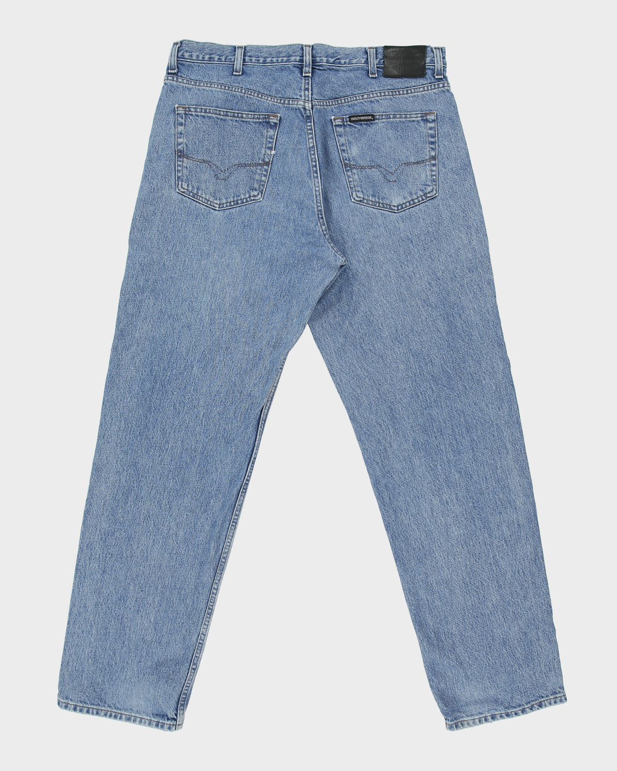 Vintage Harley Davidson Mid Rise Relaxed Straight Leg Denim Biker Jeans - W38 L34