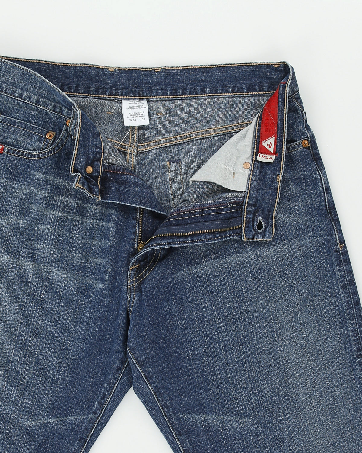 Vintage Y2K 00s Guess Mid Rise Relaxed Straight Leg Denim Jeans - W34 L32
