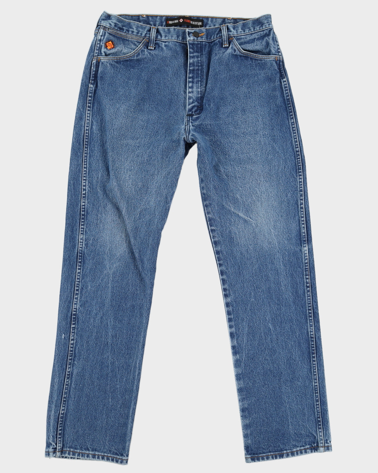 Vintage 00s Wrangler Medium Wash Flame Resistant Denim Jeans - W36 L34