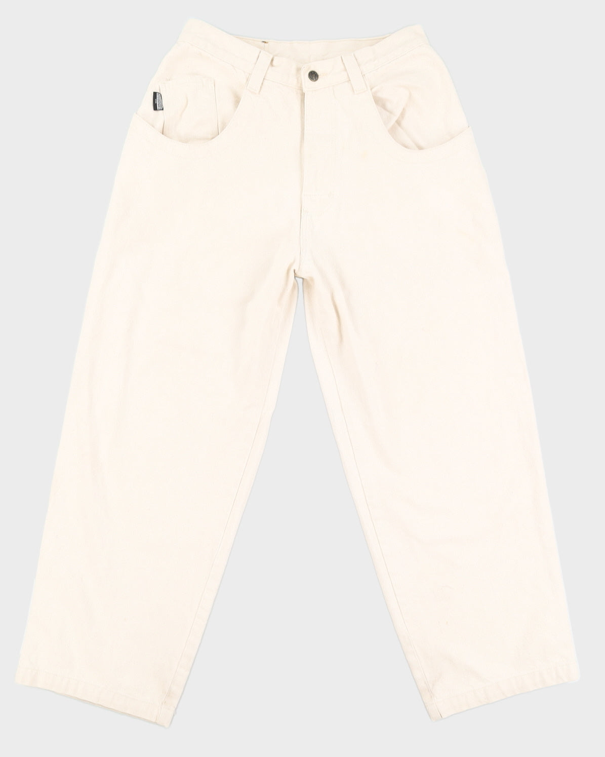 Y2K 00s Interstate Sportswear Cream Skater Jeans - W34 L30