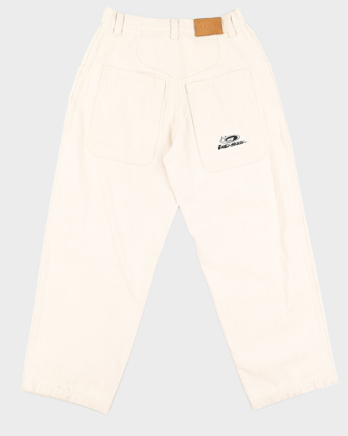 Y2K 00s Interstate Sportswear Cream Skater Jeans - W34 L30